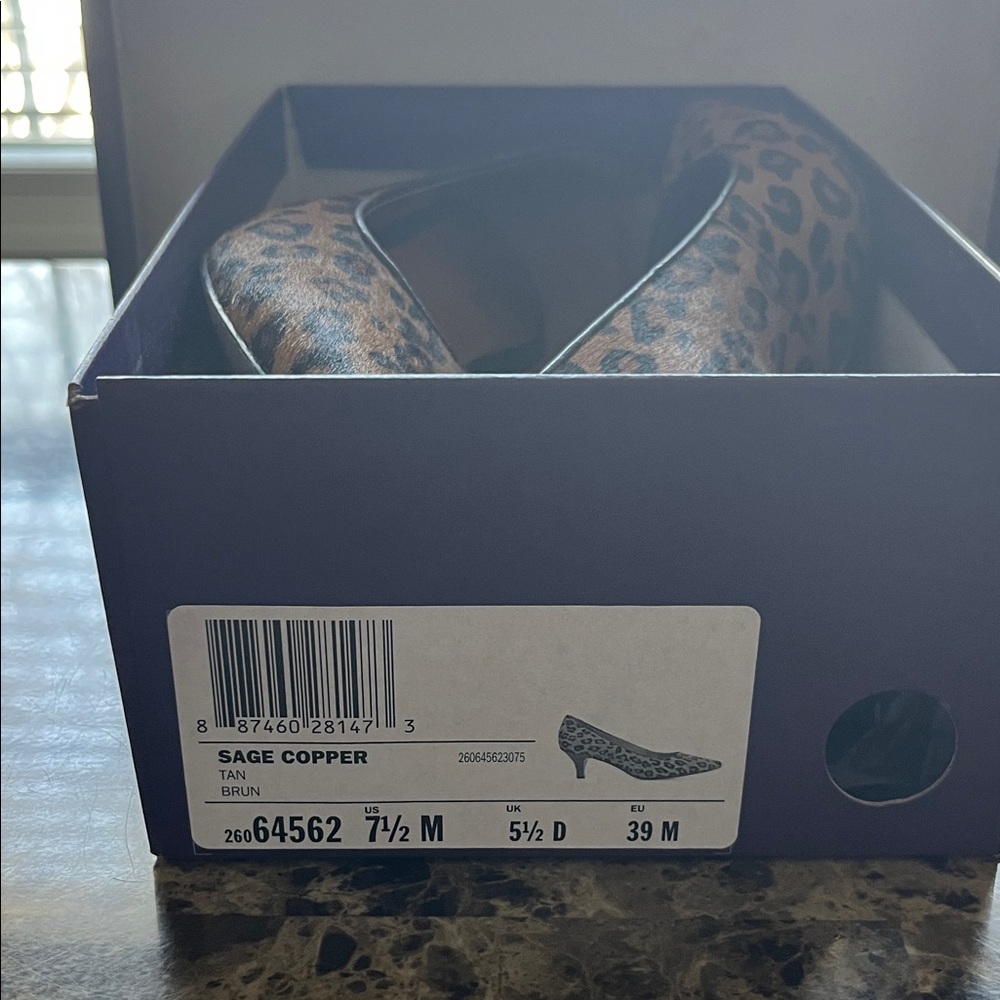 Indigo Leopard Print Heels